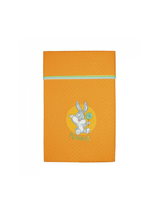 Baby Oliver Одеяло Детски пелени за пелени Baby Looney Tunes 24 Pique Оранжев 80x100см.