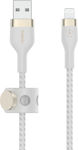 Belkin Braided USB to Lightning Cable Λευκό 1m (CAA010BT1MWH)