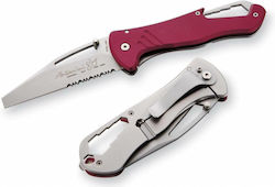 Antonini 80+ B/S Pocket Knife Red with Blade made of Stainless Steel in Sheath