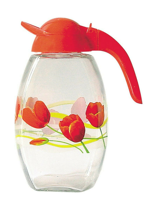 Glass Jug Red 1000ml