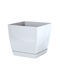 Marhome Coubi Square P Flower Pot 13.5x12.4cm in White Color 5-35-135-1 09-DUKP135-S449