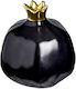 JK Home Decoration Tabletop Lucky Charm Pomegranate Black Checkmate Ceramic 19x20cm 1pcs