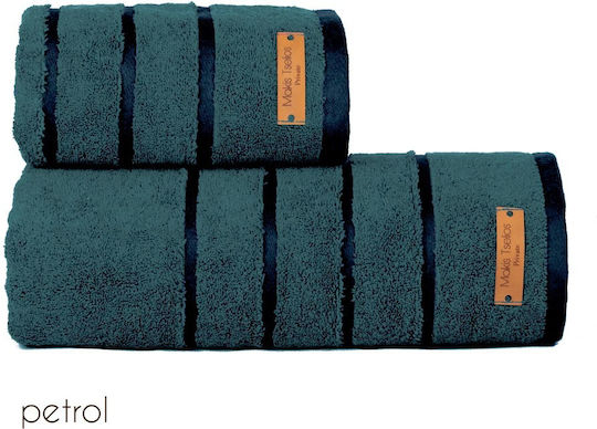 Makis Tselios Home Σετ 2τμχ Prive Petrol Βάρους 600gr/m² Makis Tselios Home Σετ 2τμχ Prive Petrol Βάρους 600gr/m²