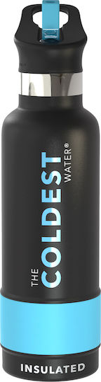 Proteas Filter Sticlă Termos Oțel inoxidabil 621ml Negru cu Pai