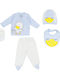 Set pentru copii cu pantaloni Iarnă 5buc Albastru deschis