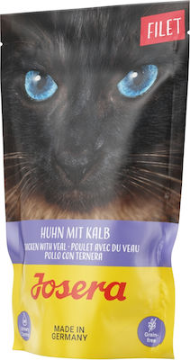 Josera Filet Nasses Katzenfutter für Katze in Beutel mit Rindfleisch und Huhn 70gr 20.70.7007