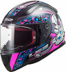 LS2 Rapid Mini Voodoo Junior Black/Pink Motorradhelm Volles Gesicht ECE 22.05 1200gr 10353J 31 46