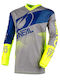O'Neal MX Element Factor Ανδρική Μπλούζα Motocross Μακρυμάνικη Grey/Blue/Neon Yellow