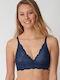 Amourette Charm N03 Triangle Triangle Bra with Light Padding without Underwire Navy Blue