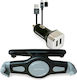 RealPower Holder + Charging Adapter Φορτιστής Αυτοκινήτου 2.4A με Θύρες: 2xUSB μαζί με Καλώδιο Lightning / Micro-USB Μαύρο Χρώμα