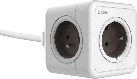 Savio PowerCube 5 Θέσεων με Καλώδιο 1.5m