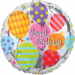 Balloon Foil Jumbo Birthday-Celebration Round Multicolour 81cm