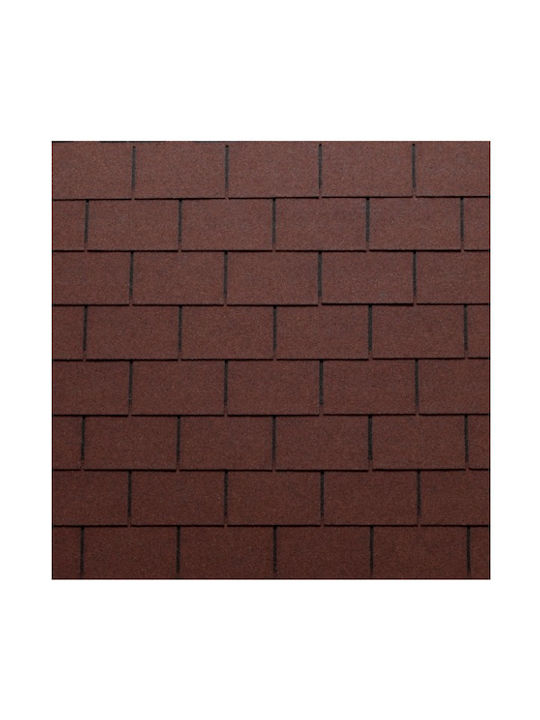 Hermes Shingles Regular Asphalt Tile 100x34cm Red