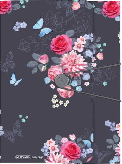 Pelikan Folder with Rubber Band and Ears for Paper A4 Multicolour Ladylike Flowers