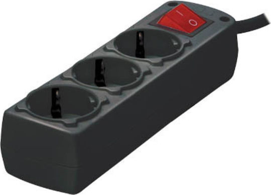 Electropack Πολύπριζο 3 Θέσεων με Διακόπτη και Καλώδιο 1.5m