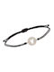 Armband Schnur Silber Kreis Herz Armband