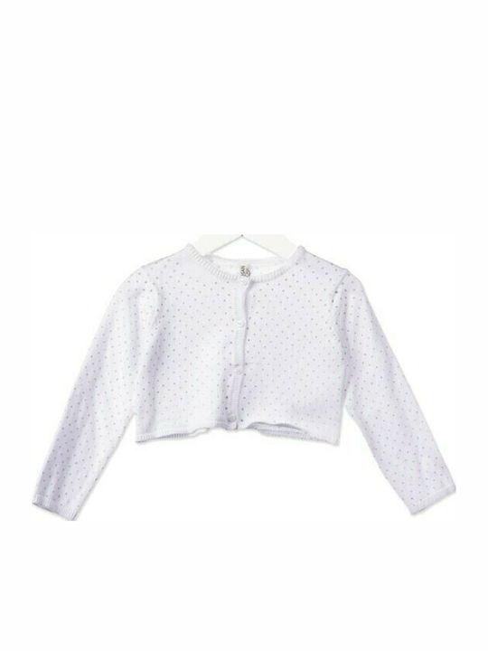 Kids Knitted White Cardigan
