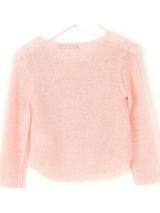 Kids Cardigan Knitted Pink