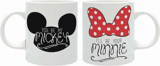 Disney Love - Mickey and Minnie Чаша Керамично Бяла 320мл