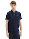 Basic Polo Herrenbluse Kurzarm Dunkelblau