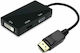 ATC Μετατροπέας DisplayPort male σε DVI-D / HDMI / VGA female (02.002.0020)