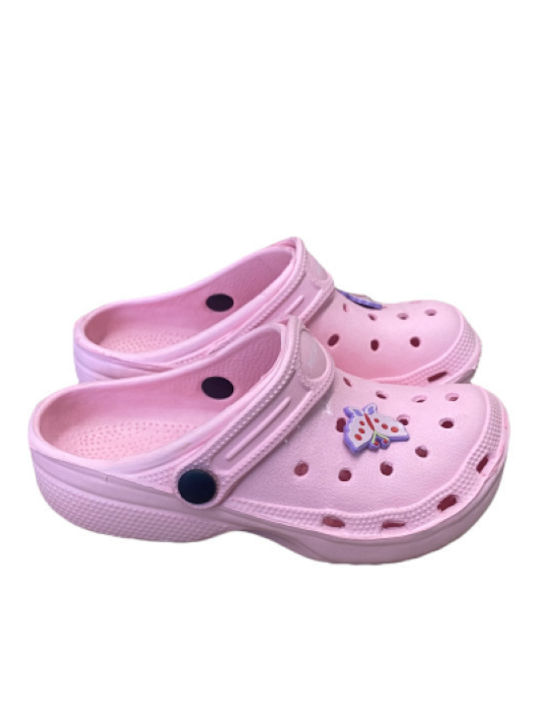 Mitsuko Kinder Strand-Clogs Rosa