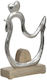 Inart Easter Chicken Metallic Silver 22x22x5cm