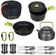 Cookware Set for Camping Portable with Non-Stick Coating