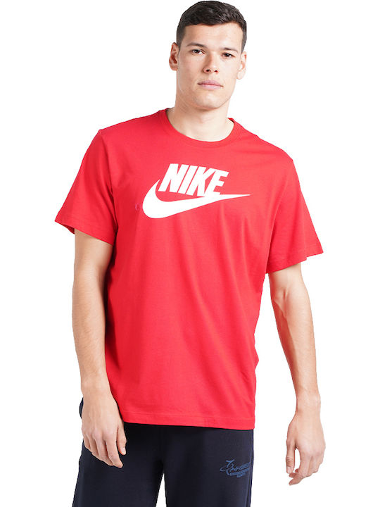 Nike Icon Futura Sportliches T-Shirt Rot