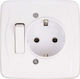 Eurolamp Single Power Socket White