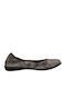 Lederne Damen Ballerinas in Schwarz Farbe