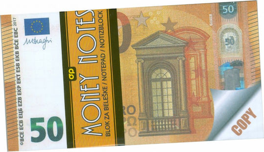 Uni Pap Money Notes Блокнот 70 Листа Квадратни Оранжев