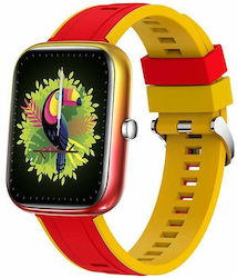 Colmi P8 BR 43mm Smartwatch mit Pulsmesser (Red...