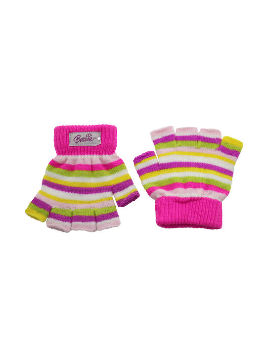Stamion Knitted Kids Fingerless Gloves Pink Barbie