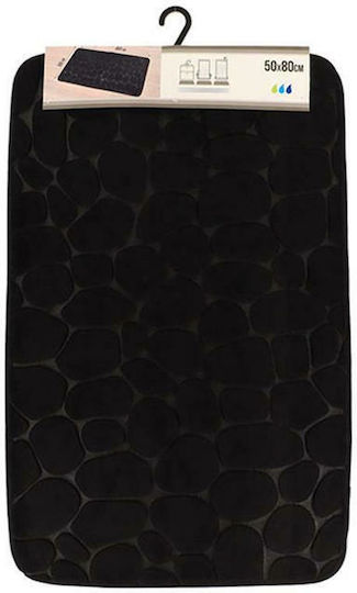 Atmosphera Cotton Bath Mat Memory 7718N103 Black 50x80cm