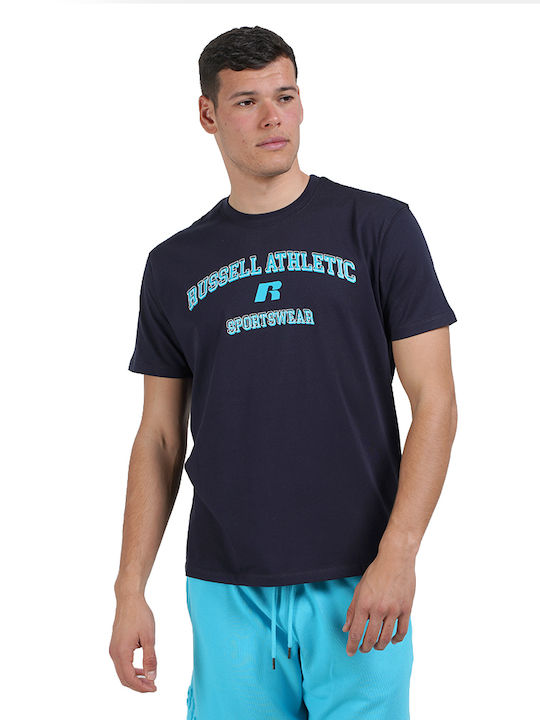 Russell Athletic Ανδρικό T-shirt Navy Μπλε με Σ...