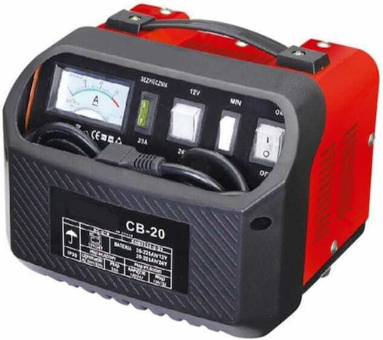 Crauss Φορτιστής Μπαταρίας Αυτοκινήτου 12V Crauss 12/24V 15A