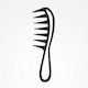 Perfect Beauty Carbon Line Styling Comb No24 Гребен за коса Черен