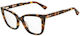 Moschino Plastic Eyeglass Frame Butterfly Brown...