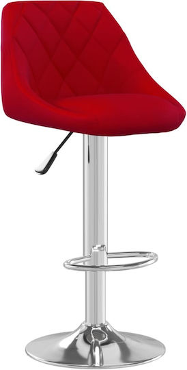 Scaune Bar cu Spătar & Înălțime Reglabilă Burgundia 46x44x82-103buc