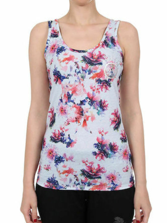 Russell Athletic Women's Blouse Sleeveless Floral Gray