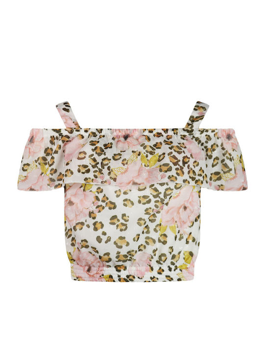 Παιδικό Crop Top Κοντομάνικο Πολύχρωμο