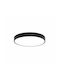 Vivalux Luka Ceiling Mount Light 50cm Black with Integrated LED