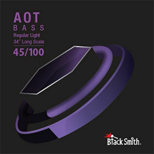 Blacksmith ANW-45100-4-34 Набор Басови Струни Стомана с Никелово Покритие 45 - 100