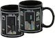 Toy Bricks Ceramic Cup Black