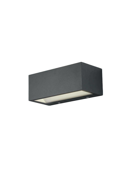 Fan Europe LED-W-Twin-M Wall-Mounted Outdoor Ceiling Light LED IP54 20W with Natural White Light Double Beam 22x10.3x8.5εκ.