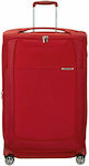 Samsonite D-Lite Large Travel Suitcase Fabric Red with 4 Wheels Height 78cm