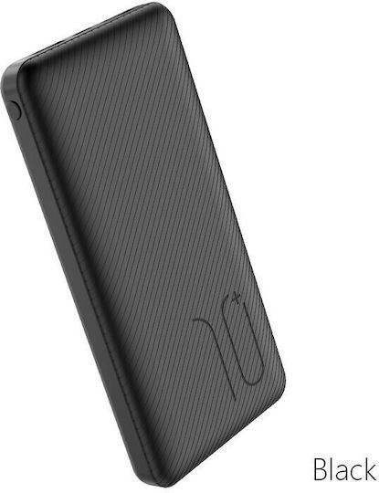 Borofone BT28 Power Bank 10000mAh 10W με 2 Θύρες USB-A Μαύρο