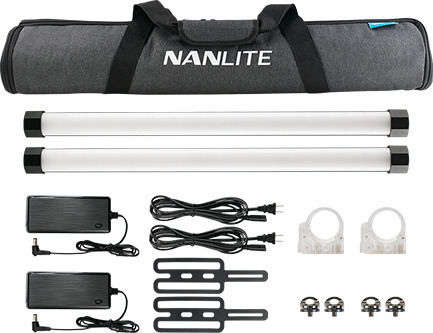 Nanlite PT15X PavoTube II Dual Kit Replacement Lamp 2700 - 12000K 18W with Brightness 377 Lux