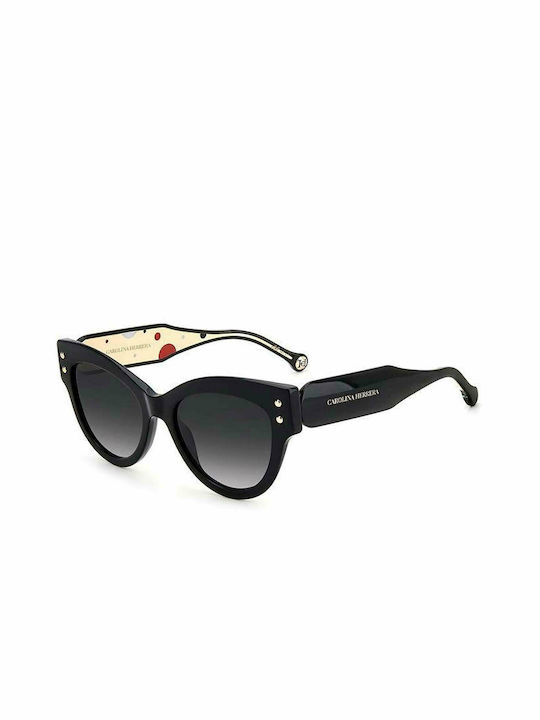 Carolina Herrera Women's Sunglasses with Black Plastic Frame and Black Gradient Lens CH 0009/S 807/9O